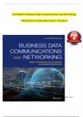 TEST BANK For Business Data Communications and Networking, 14th Edition by FitzGerald, Dennis, Durcikova | Verified Chapter's 1 - 12 | Complete