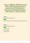 Exam 3: PNR205 / PNR 205 (Latest 2024 / 2025 Update) Concepts of Leadership and Collaboration | Questions and Verified Answers | 100% Correct | Grade A - Fortis