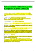 CSLB Practice Test Questions with Complete Solutions Graded A+