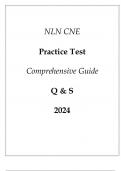 NLN CNE Practice Test Comprehensive Guide Q & S 2024