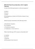 BMS 504 Final Exam Questions with Complete Solutions.