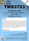 TMS3723 Assignment 3 (COMPLETE ANSWERS) 2024 - 29 June 2024