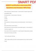 SANE-P certification exam prep 2024 Questions and Answers 100% Pass