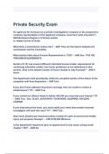 Private Security Exam Questions and Answers 2024 100% Verified.