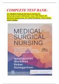 COMPLETE TEST BANK: For Medical-Surgical Nursing Concepts For Interprofessional Collaborative Care 10th Edition By Donna D. Ignatavicius, M. Linda Workman, Cherie Rebar Latest Update: