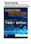 Test Bank: Radiation Protection in Medical Radiography, 9th Edition by Sherer - Chapters 1-16, 9780323825030 | Rationals Included