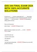 IDIS 344 FINAL EXAM 2024 WITH 100% ACCURATE SOLUTIONS