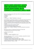 ANTH 4005 ANCIENT SHIPS AND SEAFARING MIDTERM EXAM QUESTIONS WITH CORRECT ANSWERS 100% 2024