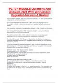 PC 707-MODULE Questions And Answers 2024 With Verified And Upgraded Answers A Graded