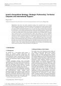 Israel's Geopolitical Strategy: Strategic Partners,hip, Territorial Disputes 