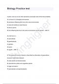 Biology Practice test questions & answers 2024 (A+ GRADED 100% VERIFIED)