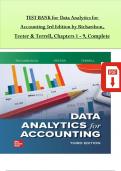 TEST BANK - Richardson, Teeter & Terrell, Data Analytics for Accounting 3rd Edition Chapters 1 - 9, Complete Newest Version