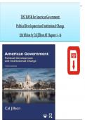 TEST BANK for Cal Jillson, American Government: Political Development and Institutional Change 12th Edition All Chapters 1 - 16, Complete Latest Version