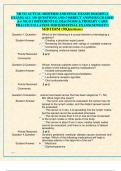 NR 511 ACTUAL MIDTERM AND FINAL EXAMS 2024/2025 (2 EXAMS) ALL 150 QUESTIONS AND CORRECT ANSWERS GRADED A+/ NR 511 DIFFERENTIAL DIAGNOSIS & PRIMARY CARE PRACTICUM LATEST MIDTERM/FINAL EXAMS(NEWEST!!)