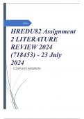 HREDU82 Assignment 2 LITERATURE REVIEW 2024 (718453) - 23 July 2024