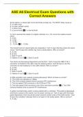 ASE A6 Electrical Exam Questions with Correct Answers