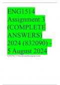 ENG1514 Assignment 3 (COMPLETE ANSWERS) 2024 (832090) - 5 August 2024