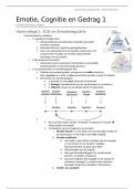 College aantekeningen Emotie, Cognitie en Gedrag vanuit Klinisch Perspectief: deel 1 (P_BEMCG_1) 