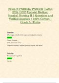 Exam 2: PNR206 / PNR 206 (Latest 2024 / 2025 Update) Medical-Surgical Nursing II | Questions and Verified Answers | 100% Correct | Grade A - Fortis