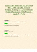 Exam 2: PNR206 / PNR 206 (Latest 2024 / 2025 Update) Medical-Surgical Nursing II | Questions and Verified Answers | 100% Correct | Grade A - Fortis