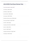 ACLS EKG Final Exam Review Test.