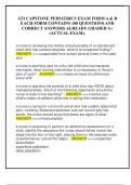 ATI CAPSTONE PEDIATRICS EXAM FORM A & B  EACH FORM CONTAINS 100 QUESTIONS AND  CORRECT ANSWERS ALREADY GRADED A+  (ACTUAL EXAM).