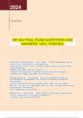  NR 304 FINAL EXAM QUESTIONS AND ANSWERS 100% VERIFIED.