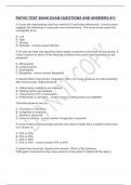 PATHO TEST BANK EXAM QUESTIONS AND ANSWERS #11