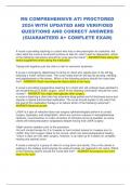 RN COMPREHENSIVE ATI PROCTORED  2024 WITH UPDATED AND VERIFIOED  QUESTIONS AND CORRECT ANSWERS  (GUARANTEED A+ COMPLETE EXAM)