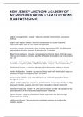 NEW JERSEY AMERICAN ACADEMY OF MICROPIGMENTATION EXAM QUESTIONS & ANSWERS 2024!!