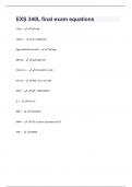 EXS 340L final exam Questions And Answers Rated A+