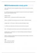 RECA fundamentals study guide Question with 100 % correct answers | Verified