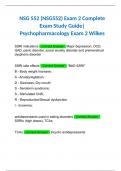 BUNDLE for NSG552 | NSG 552 Psychopharmacology Exam 2 | 100% Correctly Answered & Graded A+ | Latest 2024 Wilkes