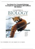 Test Bank For Campbell Biology Concepts & Connections (9th Edition) 9th Edition