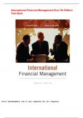 International Financial Management Eun 7th Edition Test Bank