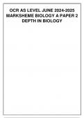 OCR AS LEVEL JUNE 2024-2025 MARKSHEME BIOLOGY A PAPER 2 DEPTH IN BIOLOGY