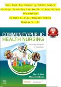 TEST BANK For Community/Public Health Nursing: Promoting the Health of Populations 8th Edition by Mary A. Nies, Melanie McEwen | Verified Chapter's 1 - 34 | Complete