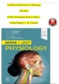 TEST BANK For Berne and Levy Physiology, 8th Edition by Bruce M. Koeppen, Bruce A. Stanton,| Verified Chapter's 1 - 44 | Complete Newest Version