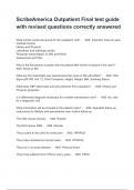 ScribeAmerica Outpatient Final test guide with revised questions correctly answered