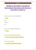 HERBAL BOARDS: Drug/Herb  Interactions Questions and Answers |  New One | Grade A+