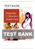 Maternity and Women's Health Care 13th Edition TEST BANK | 9780323810180