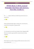 PPME Block 5: ROE, General  Principles Questions and Answers |  New One | Grade A