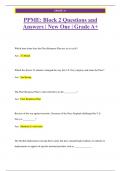 PPME: Block 2 Questions and  Answers | New One | Grade A+