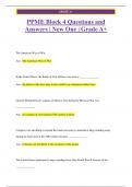 PPME Block 4 Questions and  Answers | New One | Grade A+