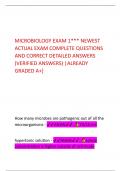 MICROBIOLOGY EXAM 1*** NEWEST  ACTUAL EXAM COMPLETE QUESTIONS  AND CORRECT DETAILED ANSWERS  (VERIFIED ANSWERS) |ALREADY  GRADED A+]