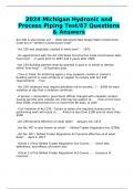 2024 Michigan Hydronic and Process Piping Test/87 Questions & Answers