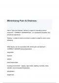 Minimising Pain & Distress Questions with 100% Actual correct answers | verified | latest update | Graded A+ | Already Passed | Complete Solution 2024 - 2025