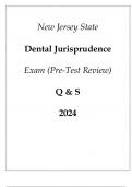 New Jersey State Dental Jurisprudence Exam (Pre-Test Review) Q & S 2024