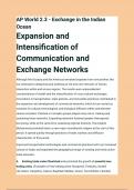 AP World 2.3 - Exchange in the Indian Ocean Questions with 100% Actual correct answers | verified | latest update | Graded A+ | Already Passed | Complete Solution 2024 - 2025