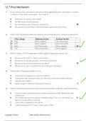 a level price mechanism economics edexcel